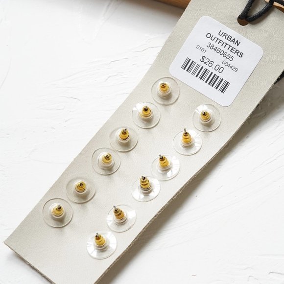 4/$25 Urban Outfitters Itty Bitty Metal Earring Set Gold - Picture 2 of 4